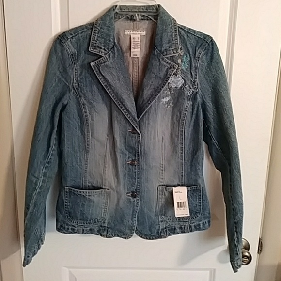 Liz Claiborne Jackets & Blazers - Crazy Horse Liz Claiborne Jean Jacket